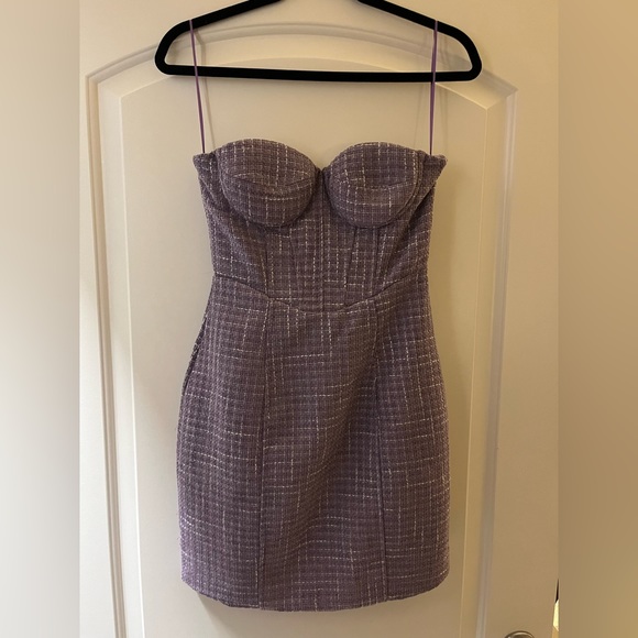 AQUA x Maeve Reilly Tweed Bustier Dress - Picture 3 of 8